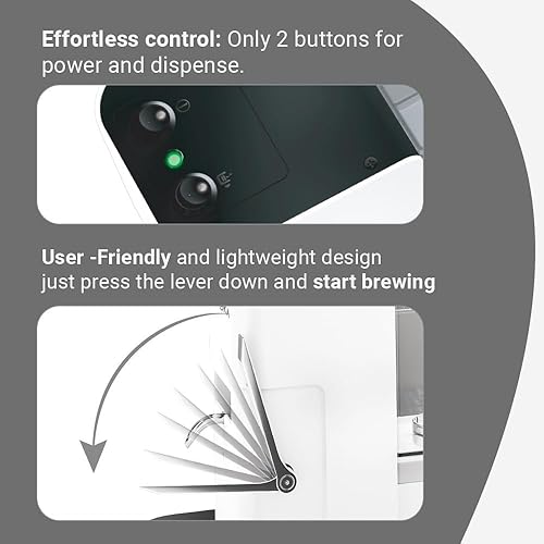 Miniatura 5 de Máquina de café expreso ESE Pods - Cafetera de una sola porción para cápsulas de papel Cialda