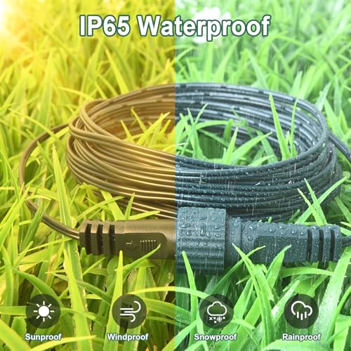 Isisyu 5M/16.4Ft Extension Cable for Fairy Lights, 2 Pin Waterproof Extension Lead Cord Outdoor for G40 Globe, Christmas Decor, Icicle, Solar String Lights - Image 2