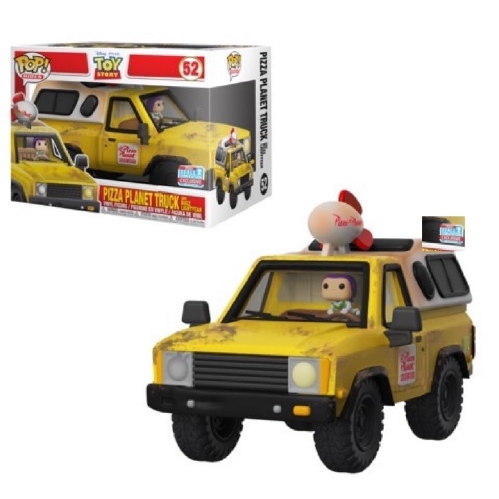 Pizza Planet Truck & Buzz Lightyear (2018 Fall Con Exc): Fun ko Pop! Rides Vinyl Figure & 1 Compatible Protector Bundle (052 - 34754 - B)