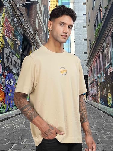 Image of STELLERS Men's Oversized Printed Half Sleeve T-Shirt | Feather Touch Feel | Odour Resistant | Anti-Static | Wrinkle Free | Quick Dry | Stretchable | Lightweight