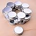 Marsheepy 30 ml（1 oz） 24 Pack Silver Aluminum Round Lip Balm Tin Storage Jar Containers with Screw Cap for Lip Balm, Cosmetic, Candles