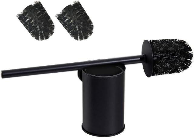 bgl 304 Stainless Steel Wall-mounted Round Toilet Brush Holder (black) 