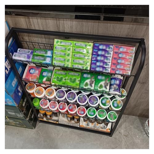 Scaffale per snack del supermercato portacaramell Commerciale Scaffale Della Caramella, 5 Livelli Portaoggetti In Metallo per Supermercato/Casa/Negozio di Giochi/Snack Schermo, Porta caffè da parete (