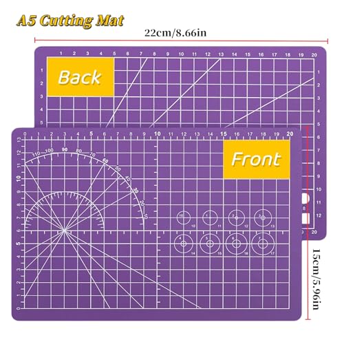 Tapete de corte A5 autorreparable de doble cara que protege tus cuchillas de patchwork 3