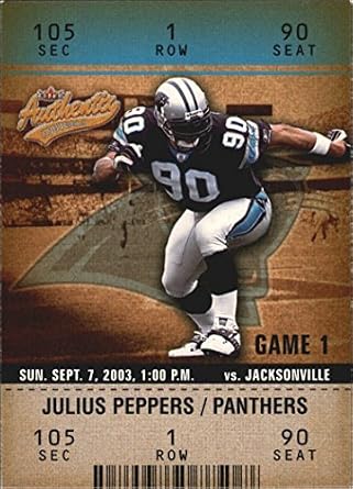 2003 Fleer Authentix #12 Julius Peppers NFL Football Trading Card