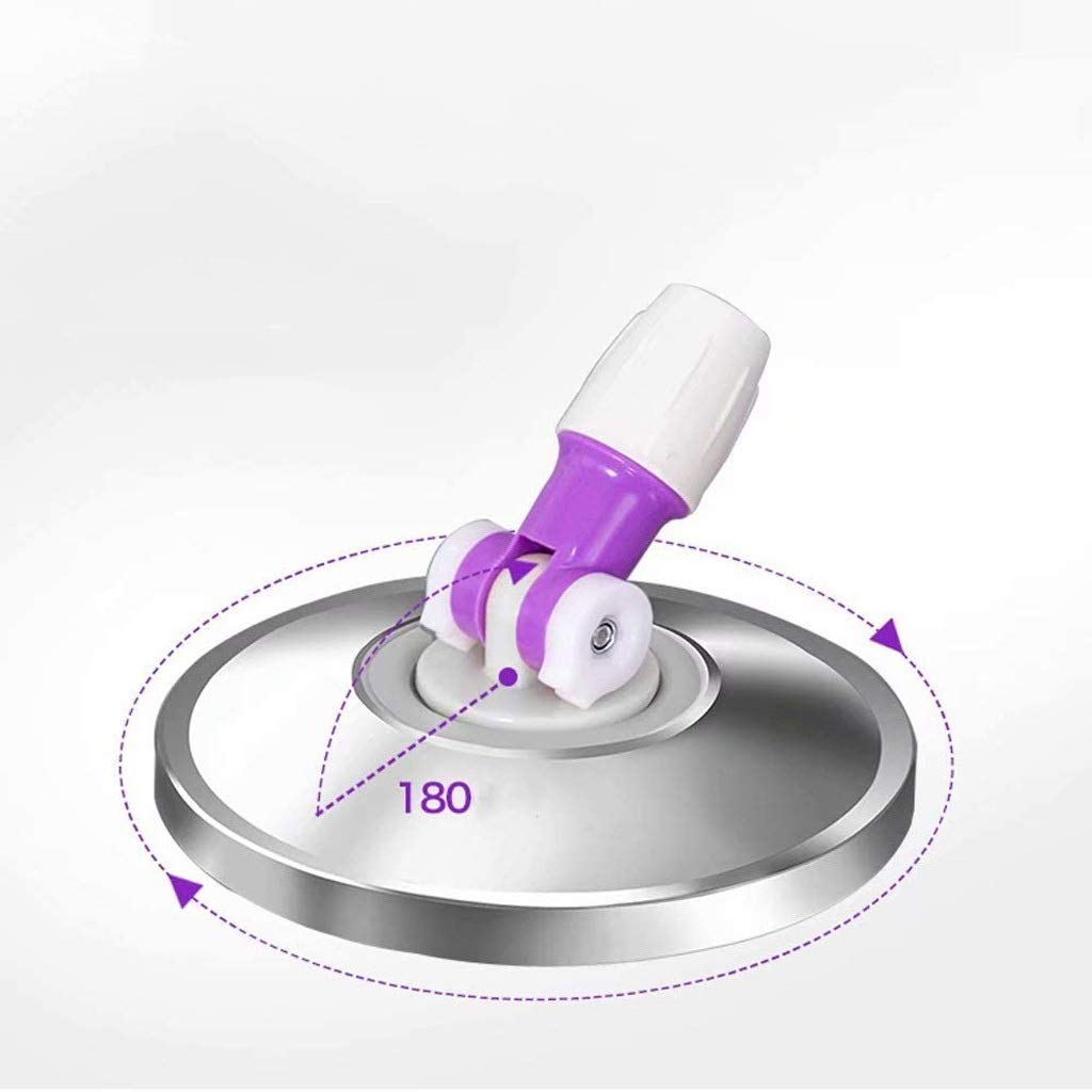 Mopa giratoria con mango giratorio de 360°, construcción de acero inoxidable, tela de microfibra para una limpieza eficiente del suelo, ideal para uso doméstico y de oficina