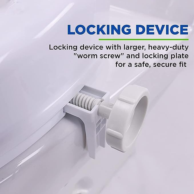 Madison commode elevator 4 inch with 4 Clips | premium toilet seat raiser with spider grips | Commod Raiser | Raised Toilet Seat | Commod Height Elevator Seat, toilet raiser seat With 5 Year Warranty. 4