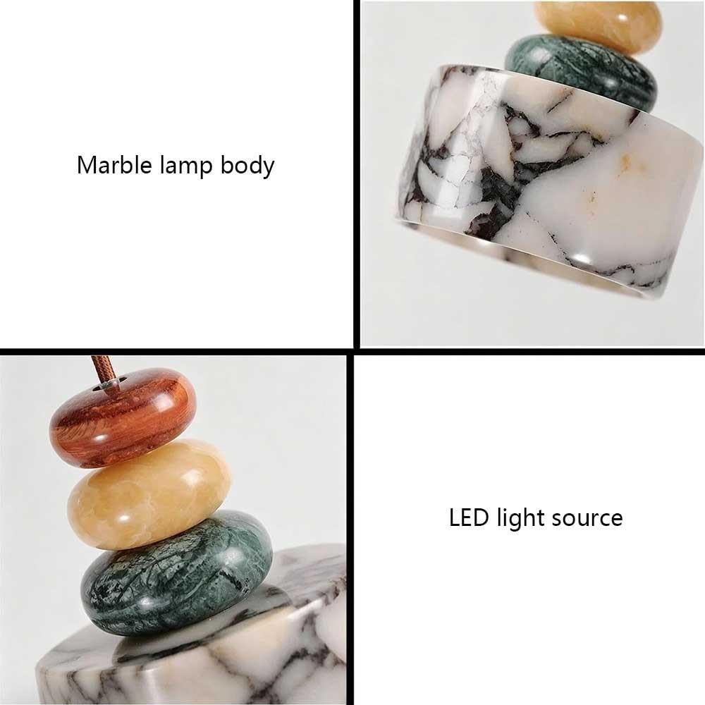 Lampada a Sospensiin Marmo, Modernada da Comodino in Pietra