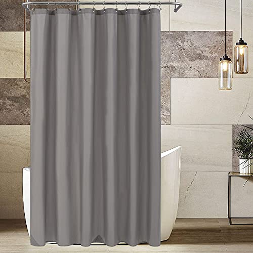 Image of ALYVIA SPRING 72x96 Extra Long Waterproof Fabric Shower Curtain Liner Grey