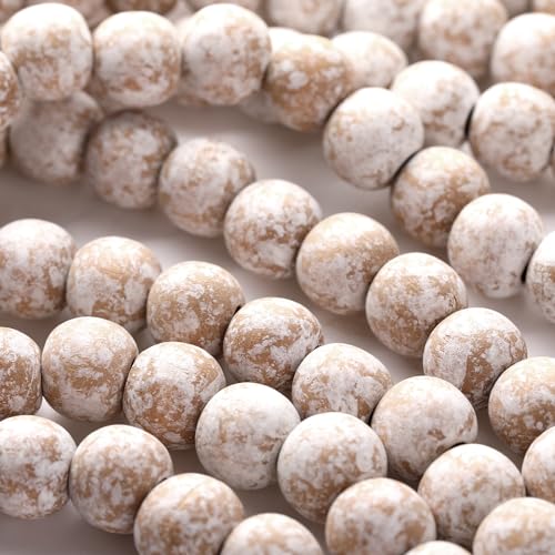 Yuxung 4 Pcs 36 ft Boho Christmas Wood Bead Garland