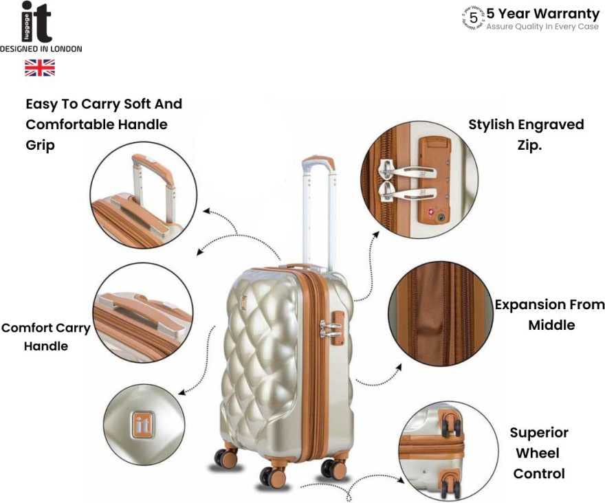 it-luggage-St-Tropez-Deux-Polycarbonate-Hardsided-Suitcase-Expandable-Travel-Bag8-Wheel-Trolley16-2055-08-Large-Champagne-74cm-Trolley-Bag
