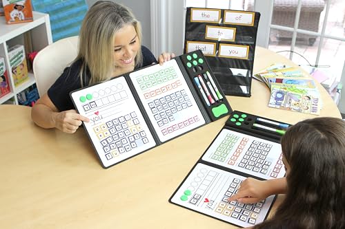 Set of 5 - Magnetic Dry-Erase Phonics Board - Hands-On Word Building & Spelling Tool with Grapheme Tiles, Handwriting Lines & Syllable Mats - Reusable Learning for Classroom & Home - Image 3