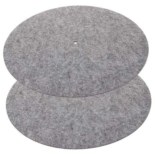 JEWEDECO 2pcs Vinyl Record Mats Slip Turntable Felt Mats for Enhanced Sound Protection Essential Accessories for Vinyl Record Enthusiasts