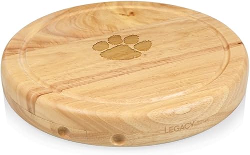 PICNIC TIME NCAA Circo - Juego de tabla de queso y cuchillos, juego de tablas de charcutería, tabla de cortar de madera