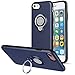 iPhone 8 Case, iPhone 7 Case ICONFLANG, 360 Degree Rotating Ring Kickstand Case Shockproof Impact Protection Function Can Work Magnetic Car Mount case 2018-Navy