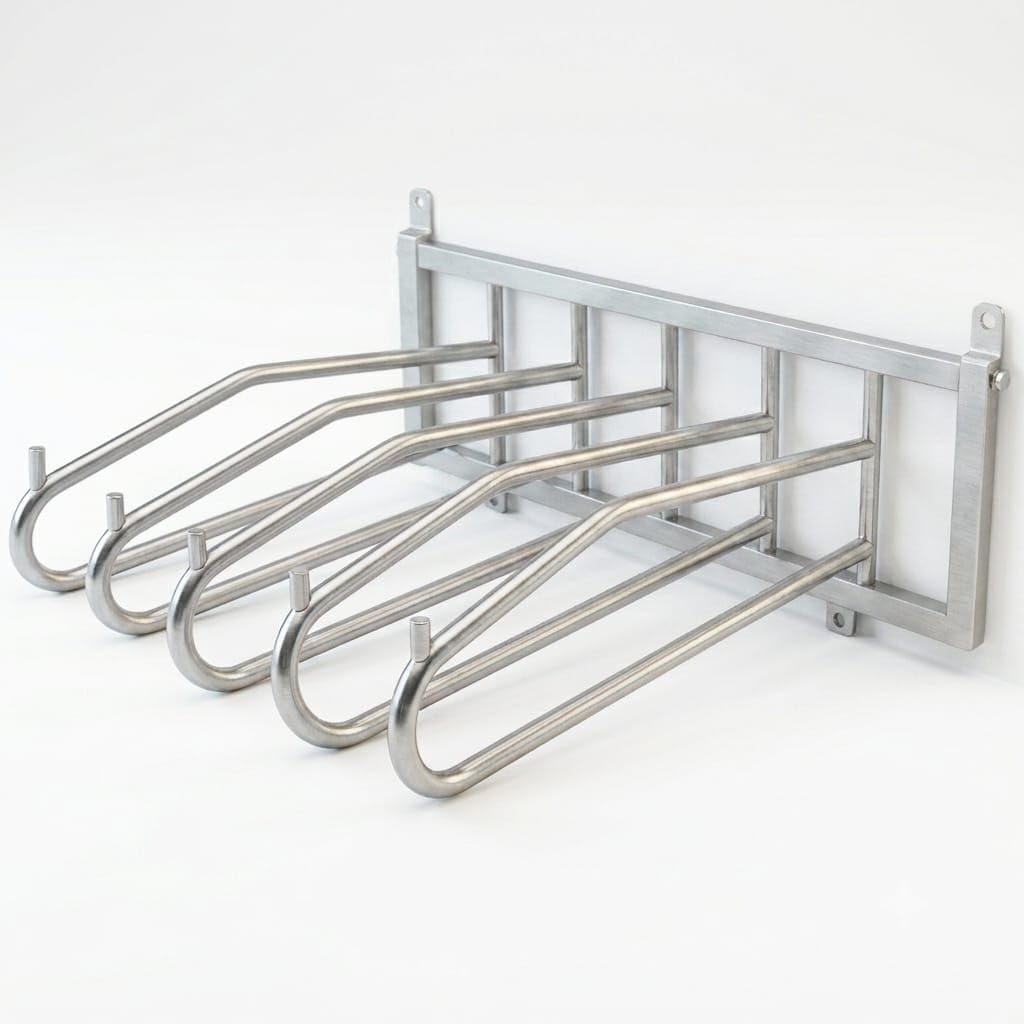 Shagun Wall Mounted SS 304 Grade X-Ray Lead Apron Rack/Hanger/Stand for 6 Lead Apron-image-49