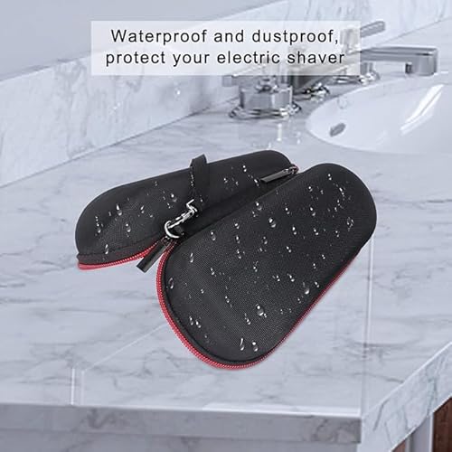 Tasche Etui für Braun Series 3s/5s/7s/9s,Braun Series 3/5/7/9,Elektrorasierer Rasierer Herren,Hart Reise Tragen Hülle,Rasierer Reiseteui Rasierer,Harte reiseschutzhülle - rot