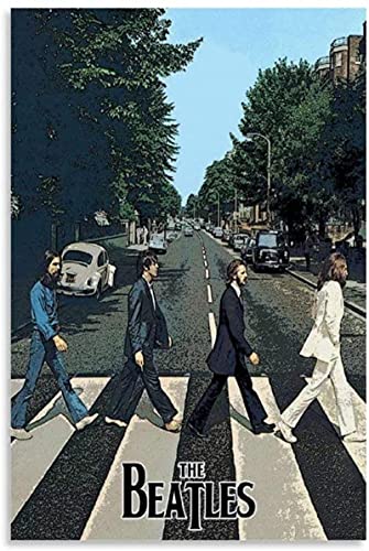 Les Beatles Abbey Road Affiche Peinture Décorative Mur Art Impressions sur Toile Pas De Photos Encadrées pour La… - Les Beatles, Paul McCartney, John Lennon, RIngo Starr, George Harrison Les Beatles Abbey Road Affiche Peinture Décorative Mur Art Impressions sur Toile Pas De Photos Encadrées pour La…