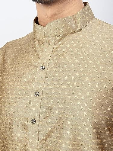 Image of Silk Blend Men's Kurta Pyjama Set /Kurta Pajama for Men