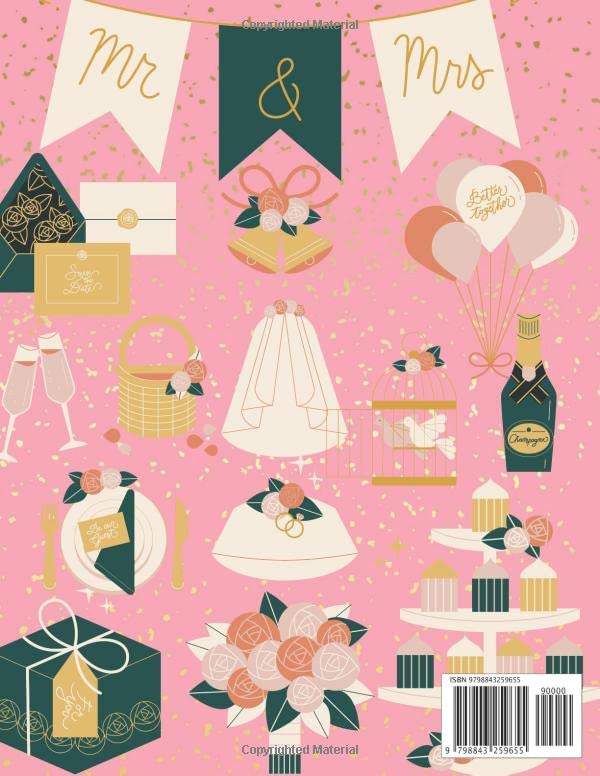 Wedding coloring book for kids with pink cover. Party activity books for children. Perfect gift for flower girl and ring bearer for drawing with ... Cute pages make kids engaged & entertained. image 3