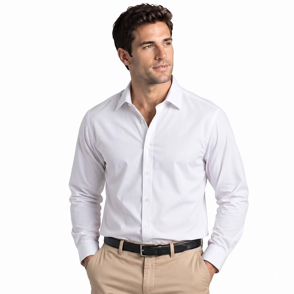 Cotton Shirts for Men, Button Down Dress Shirt