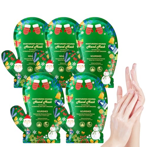 Eazerom 02 5 paia di Maschere per Mani, Guanti Idratanti per Hand Masks, Maschera Rigenerante Riparatrice per Pelle delle Mani, Guanti Idratanti per hand Secche