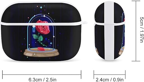 Miniatura 2 de Beauty and Beast - Funda protectora compatible con auriculares Bluetooth de Apple, Airpods Pro, estilo blanco, c-02358412bop, talla única