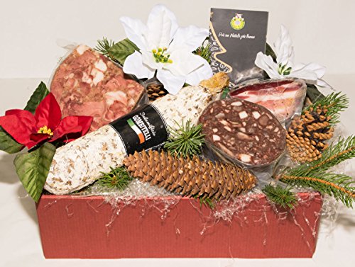 Caja de Navidad clásica 1 – Salumificio artigianale gombitelli – Colección de Regalos de Navidad 2017 – Toscana Italia