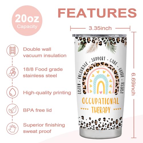 ZAHUOMUG Occupational Therapist Gifts Tumbler,Gifts for OT On Occupational Therapist Week,Travel Coffee Tumbler Mug 20oz