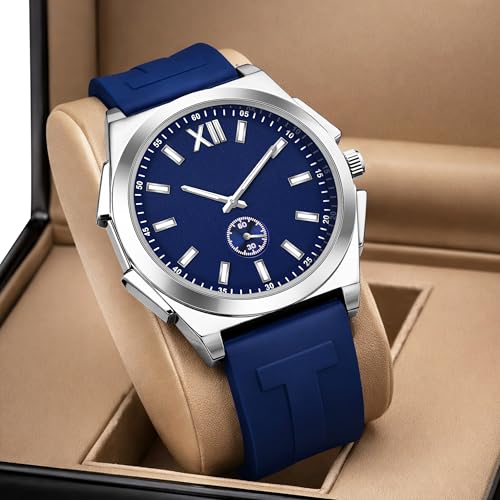 Image of styledose Men's Watch Analog Quartz with Chronograph & Silicone Strap -Casual & Formal Wrist Watch for Men