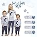 Bluenido 2 Piece Tag Free Pjs for Girls - 100% Cotton Pajamas Set - Kids Winter Pajama - Snug Fit Girl Sleepwear (12M-8Y) Grey/Navy