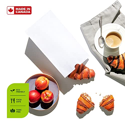 Culinware Kraft Paper Bags 5 Lb - Durable White Paper Bags For Snack, Lunch, Sandwich, Pastries, Popcorn, Grocery And Party Favor – Bulk Paper Bags – 5.25 X 3.25 X 10.75 In - 500 Count #TOP1