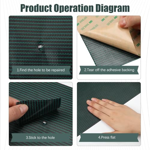 Pushglossy 2 Rolls Pool Patch Repair Kit 8 x 39 Inch Self Adhesive Swimming Pool Safety Cover Patch Kit Pool Cover Repair Kit for Inground Safety Pool Cover (Green) - Thumbnail 4