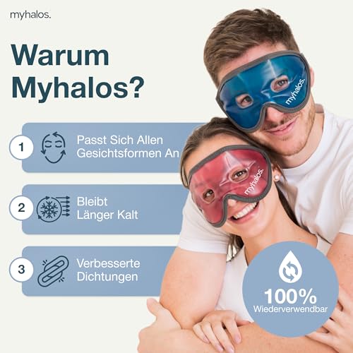 Kühlmaske für Augen und Gesicht – myhalos gegen geschwollene Augen