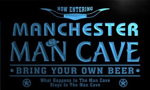 ADVPRO pb2288-b Manchester State Cities Man Cave Cowboys Bar Neon Light Sign