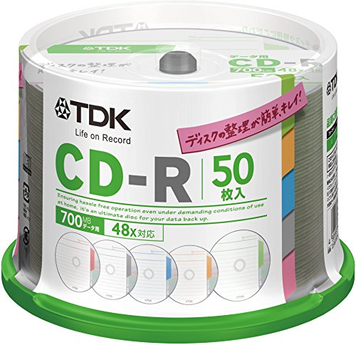 Amazon.co.jp: TDK データ用CD-R 1回記録用 700MB 48倍速 インデックス