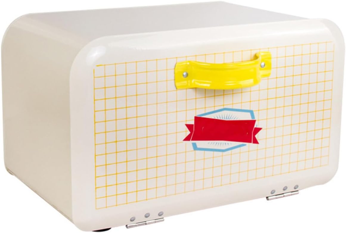 Cabilock Large Capacity Household Bread Box with Front Flip Lid Iron Storage Container for Kitchen Snacks and Bread Organization for Home Use