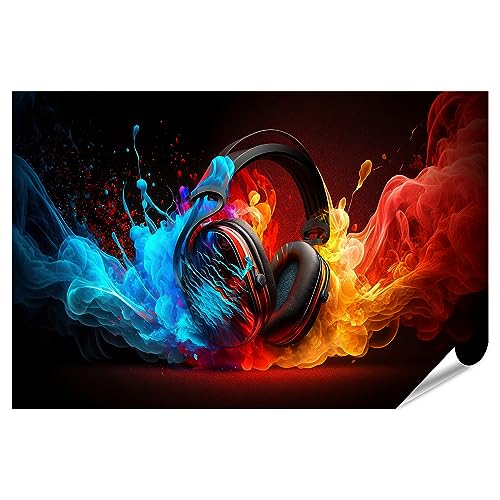 islandburner JESQ-PKL Poster sans fil avec casque fantaisie XXL pour passe-temps ou chambre...