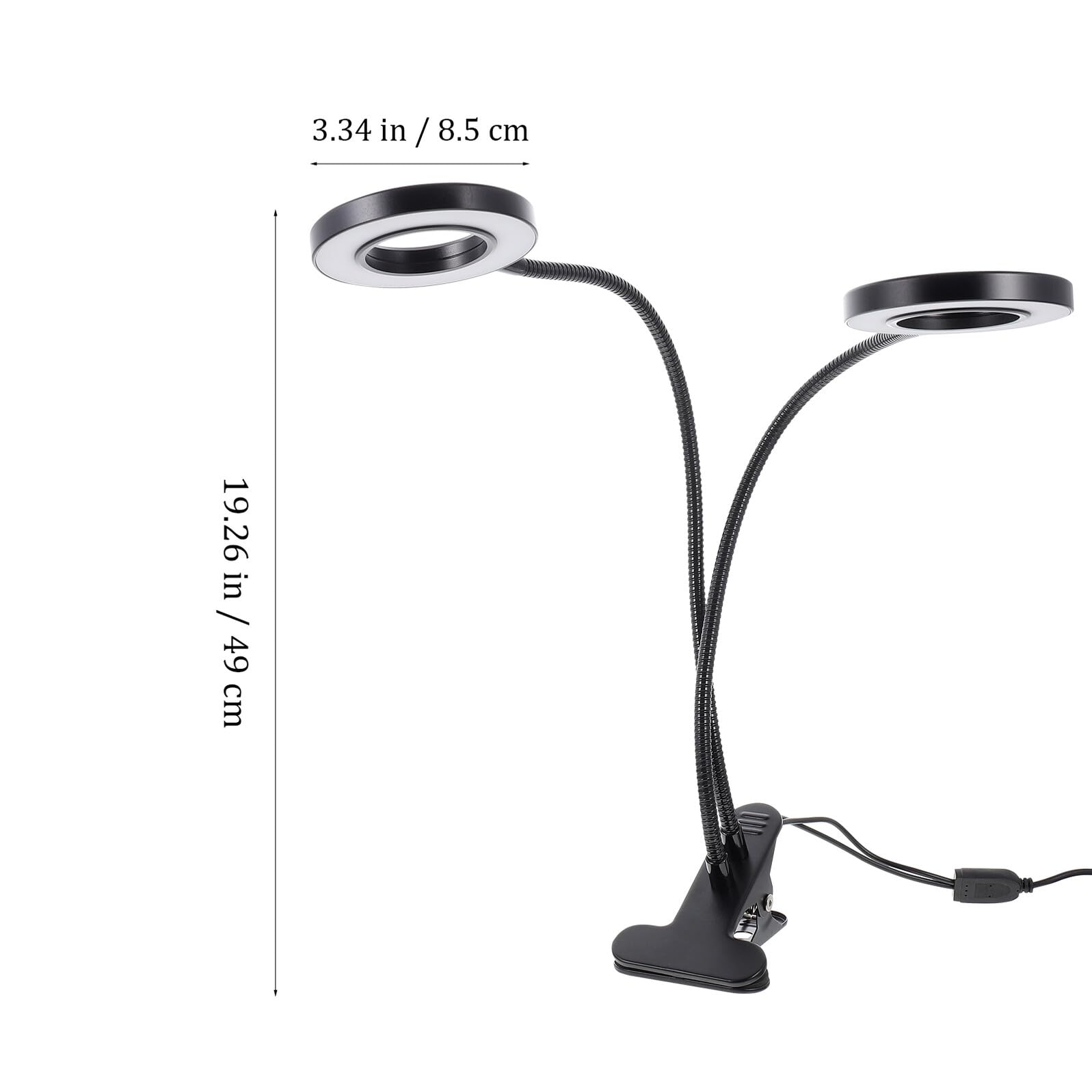 Verstellbare LED Klemm Pflanzenwachstumslampe mit Doppelkopf und Timer