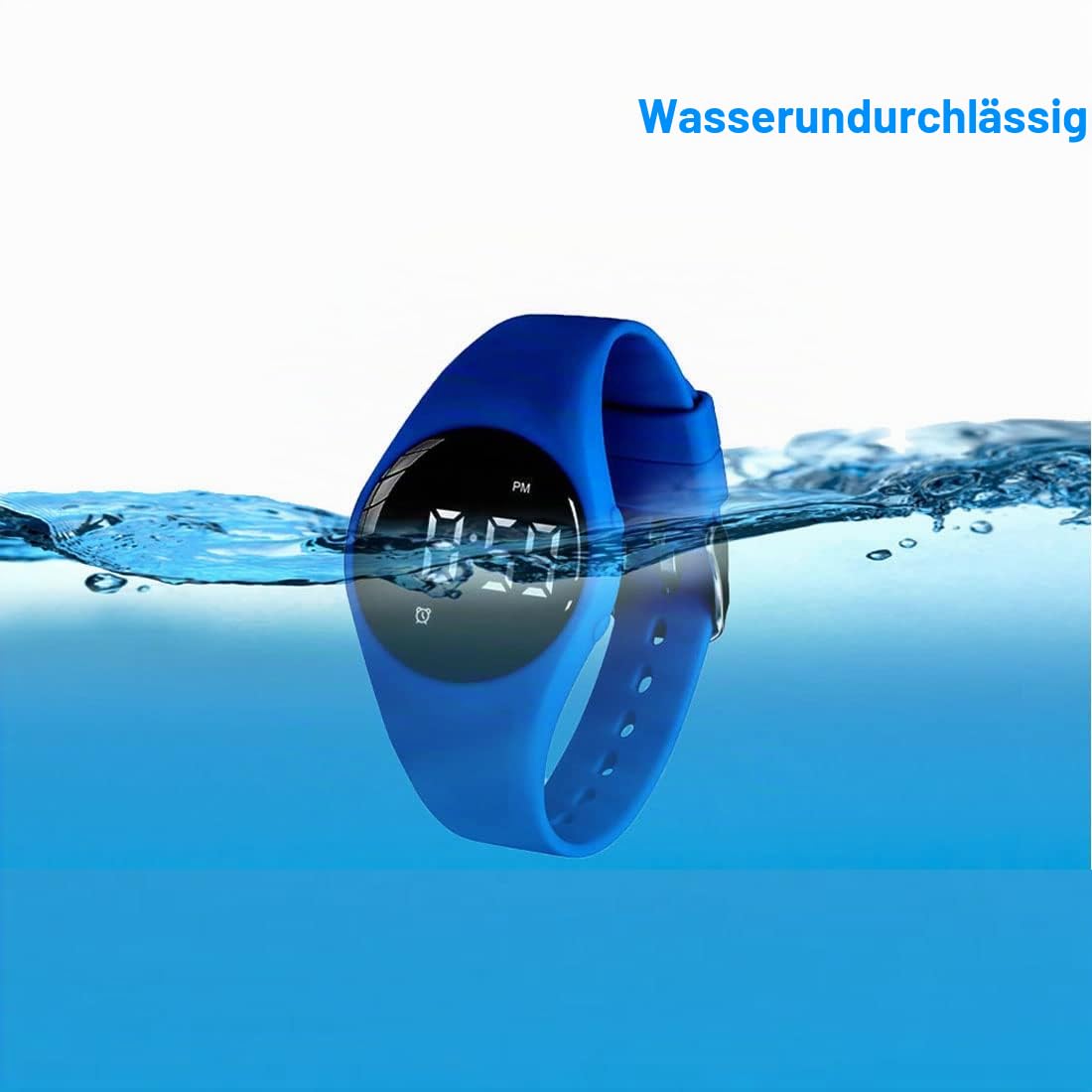 Vibrierende Alarmuhr, wasserdichte Töpfchen-Trainingsuhr Wiederaufladbare medizinische Erinnerungsuhr mit 15 täglichen Alarmen