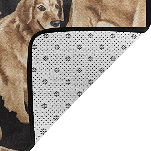 Golden Retrievers tapis flanelle moderne impression haute qualité