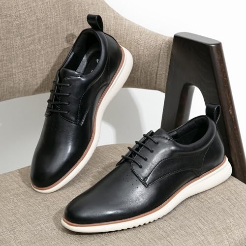 Image of Jousen Mens Dress Shoes Casual Oxfords for Wedding Party Office Church Business Formal Rubber Bottom Lightweight Sneaker Oxford Shoes for Men