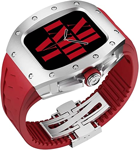 Bracelet Apple Watch 44 mm en caoutchouc fluoré évite les rayures du boîtier