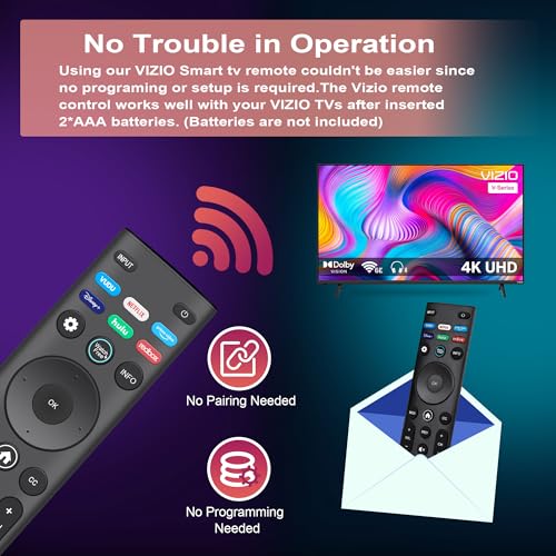 Replacement 2 Pack Remote Control for VIZIO Smart TV Remote XRT140 by ZYK - Used condition - Image 6