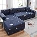 Nunubee Dream House Spandex wysoka rozciągliwość pokrowiec na sofę pokrowiec pokrowiec na sofę ochraniacz na meble kształt dopasowany luksusowy gruby pokrowiec na sofę nadaje się do prania w pralce 90-140 cm - granatowy