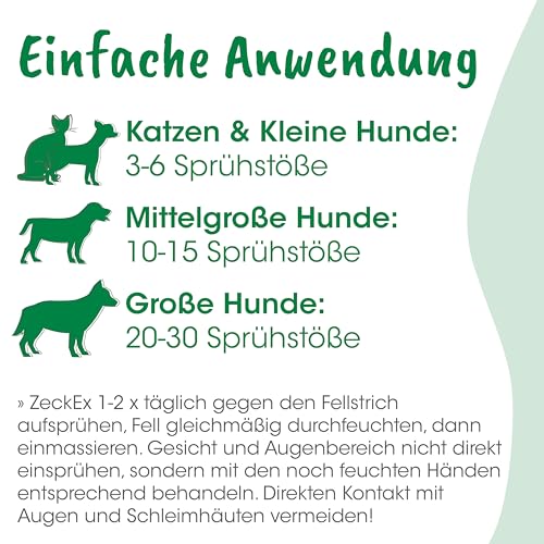 cdVet ZeckEx Zeckenabwehr-Spray 500 ml - Sofortschutz mit Langzeitwirkung für Mensch und Tier, natürliches Zeckenmittel ohne synthetische Zusatzstoffe, dermatologisch getestet