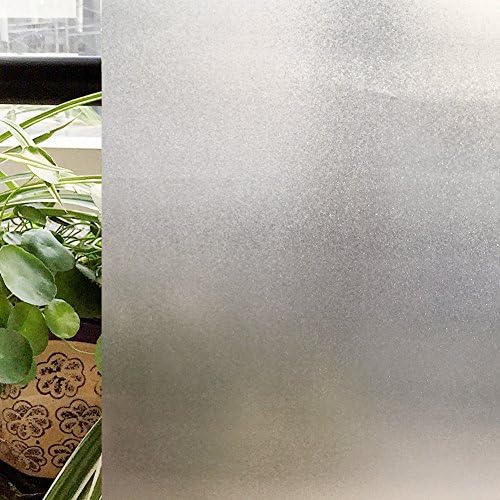 3D Frosted Privacy Window Film,No Adhesives Vacuum Adsorption,Anti-UV,Apply to Home Living Room Bedroom Kitchen Lobby Porch Office Meeting Room, Resuable Frosted Glass Film 11.8"x78.7"/30x200CM