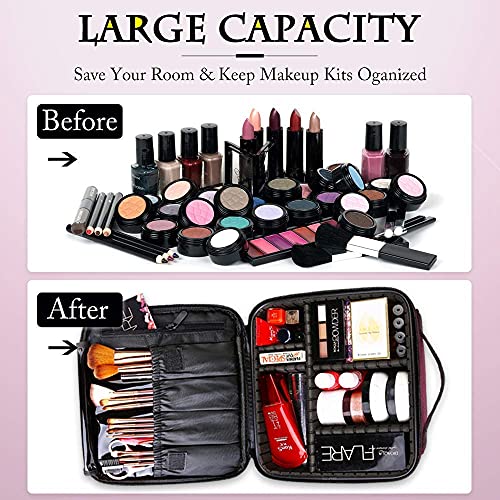 Estuche de maquillaje con separadores para evitar roturas 5