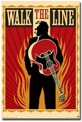 Walk the Line Movie (Guitar & Flames) Poster Print