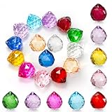 Yesland 24 Pack Crystal Ball Prism 30mm/1.18' Decorative Ball - Suncatcher Rainbow Pendants Maker for Chandelier Window & Wedding Decoration Gift (Multicolor)